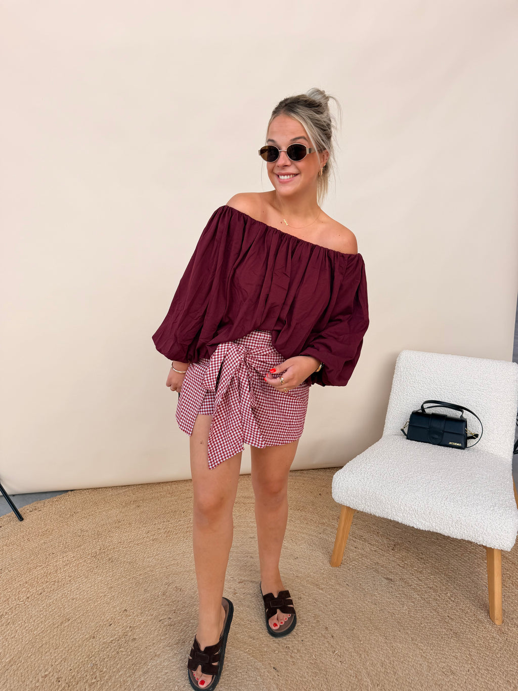 Madeleine Top Bordeaux