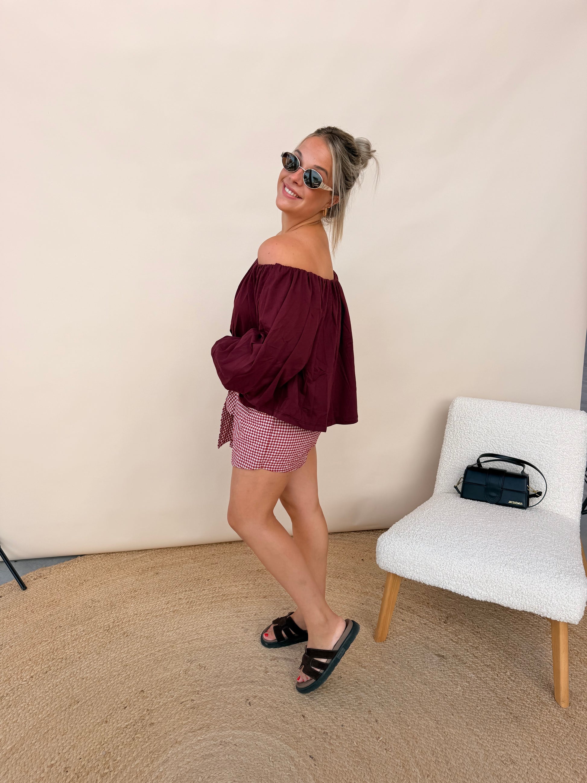 Madeleine Top Bordeaux