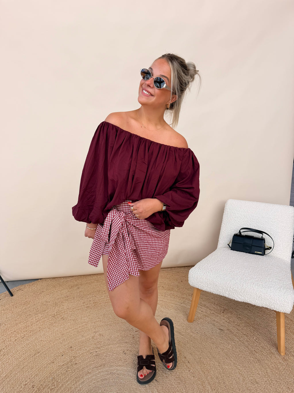 Madeleine Top Bordeaux