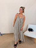 Roos Leopard Jurk Beige