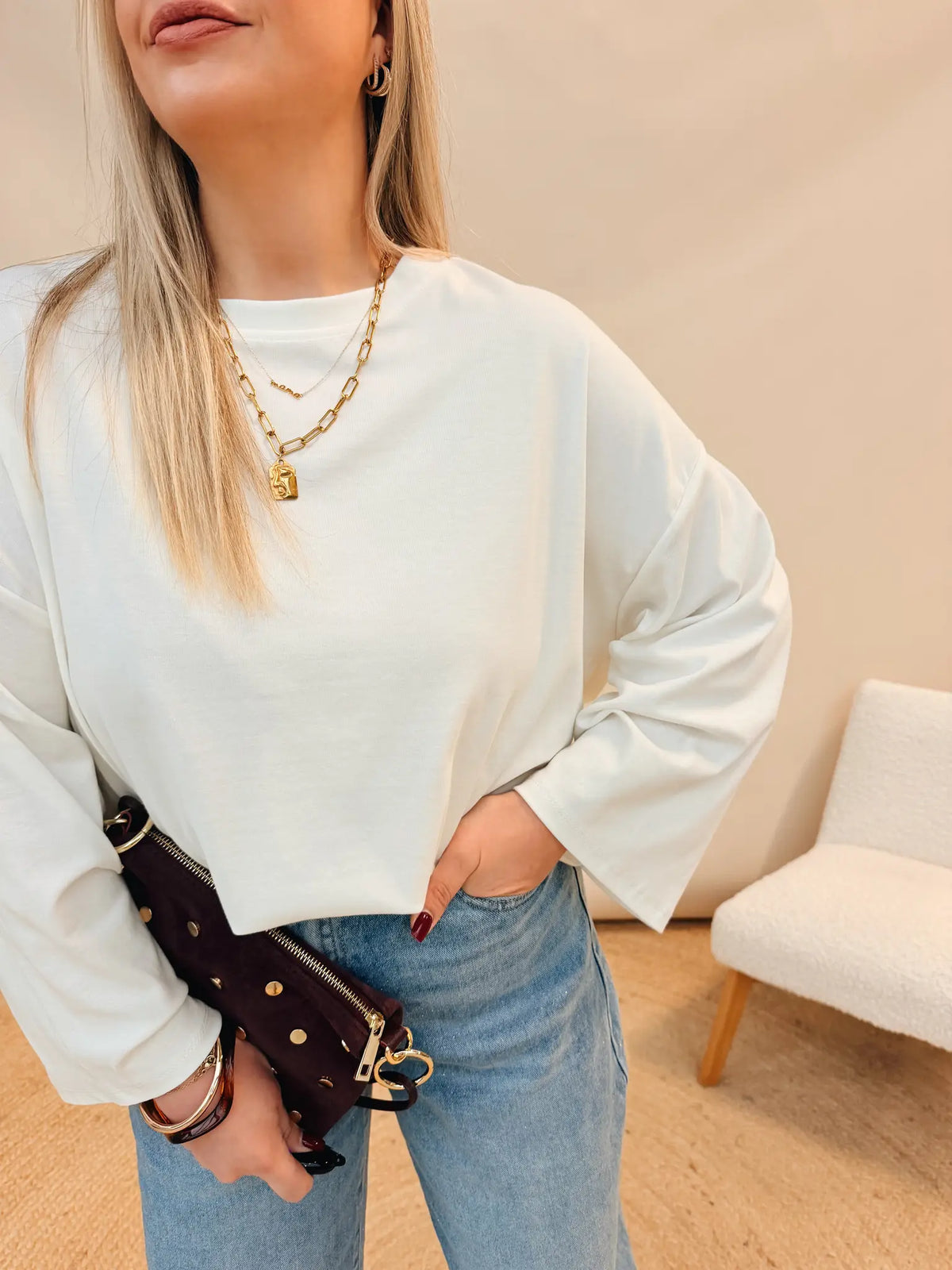 Paulette Balloon Jeans Paillettes