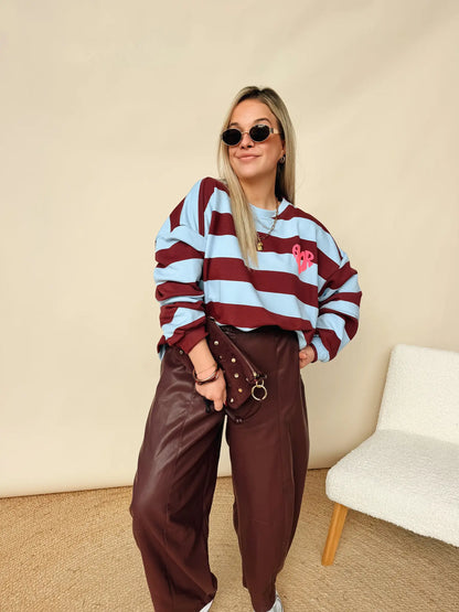 Sweatshirt Amor Club Bordeaux