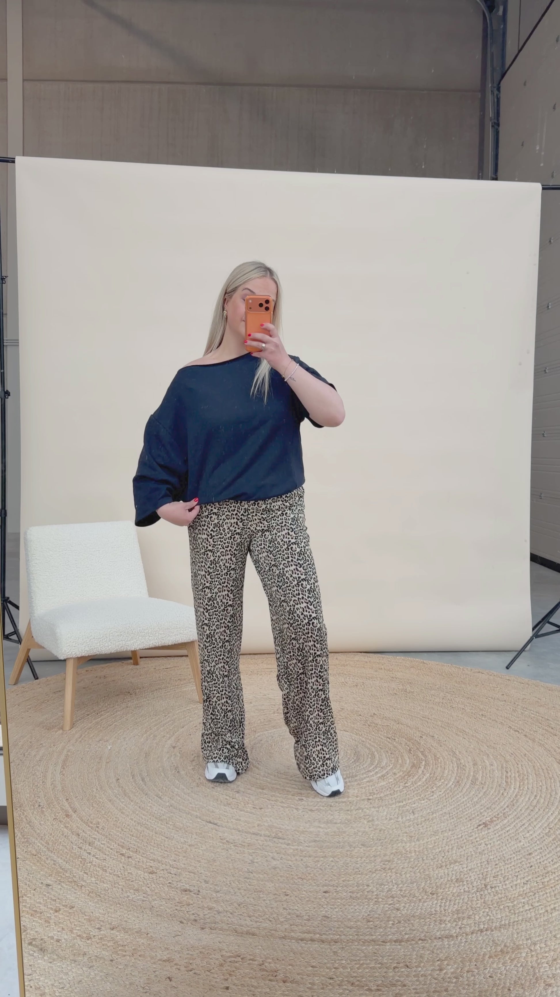 Lina Top Marineblauw